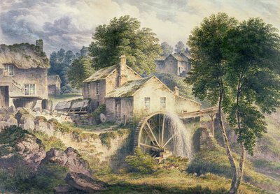 Mill in Bonsall Dale, Derbyshire by John Glover